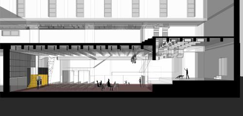 LANG BENEDEK ASSOCIATED ARCHITECTS S. R. O. | REKONŠTRUKCIA MULTIFUNKČNEJ SÁLY POD KOSTOLOM DONA BOSCA NA DORNKAPLI V TRNÁVKE